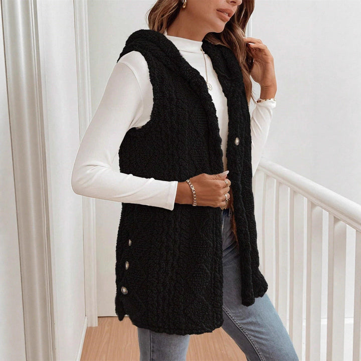 Women's Puffer Gilet – Faux Fur Borg Button-Front