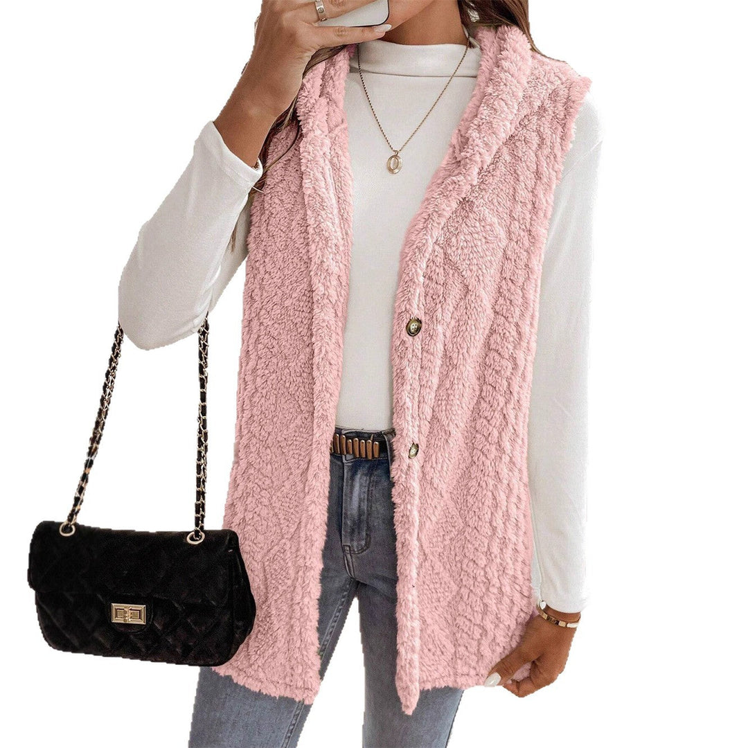 Women's Puffer Gilet – Faux Fur Borg Button-Front