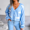 Women's Cardigan – Cropped Cloud Knit V-Neck