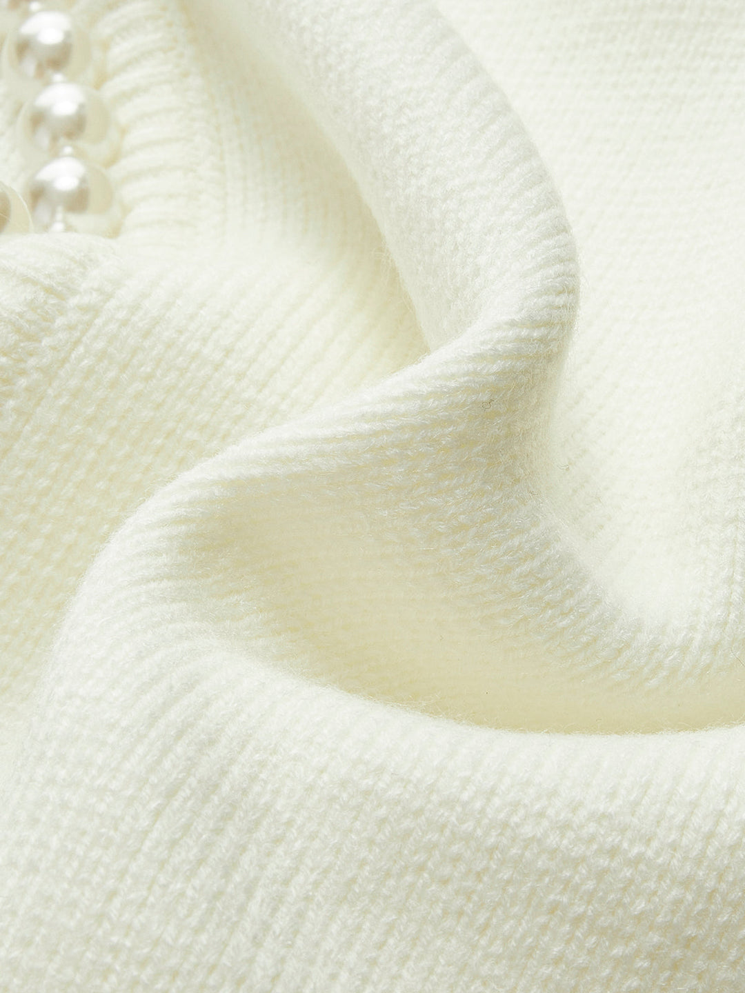 Women's Cardigan – Beaded Open-Front Knit