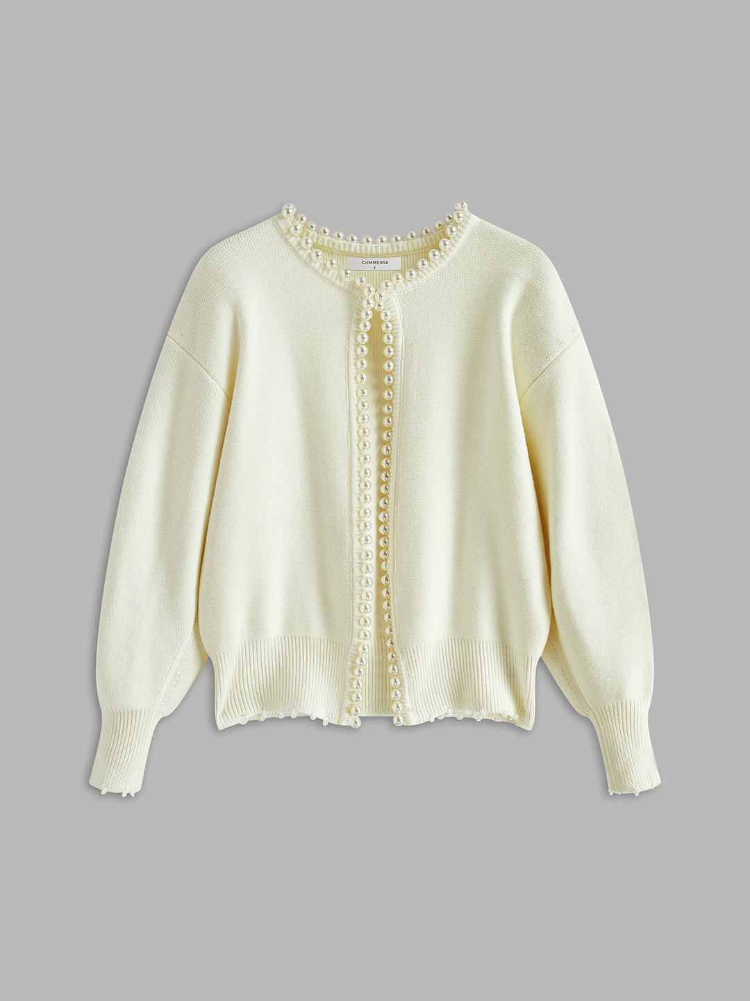 Women's Cardigan – Beaded Open-Front Knit