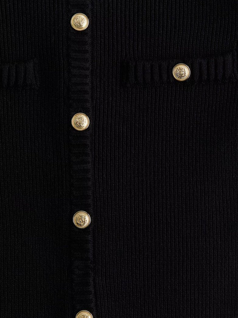 Women's Mini Dress – Button-Front Knit