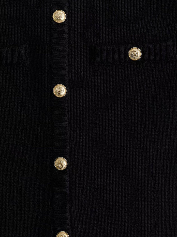 Women's Mini Dress – Button-Front Knit