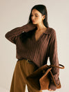 Women's Jumper – Cable Knit Collared