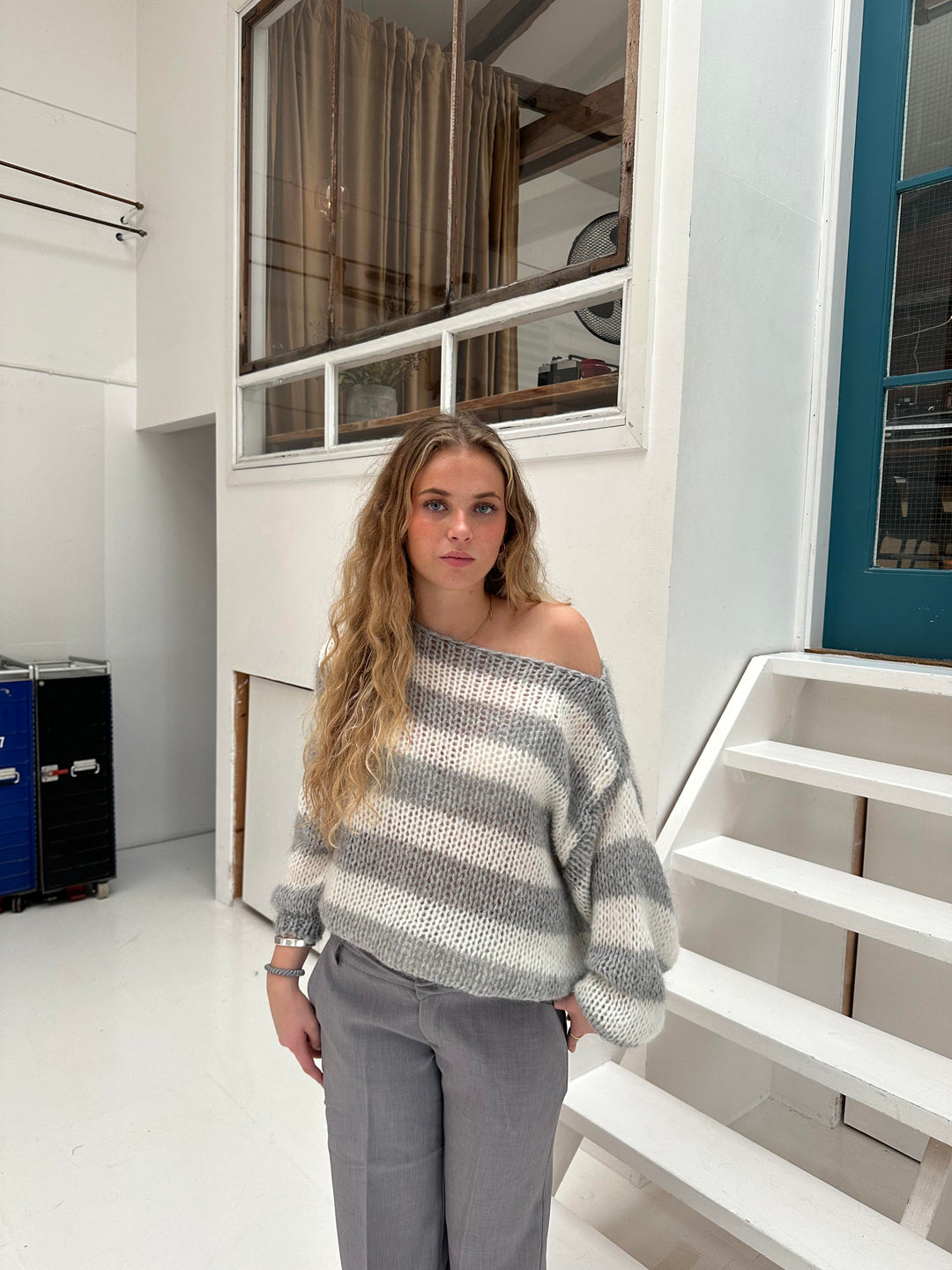 Women's Jumper – Oversized Striped Knit