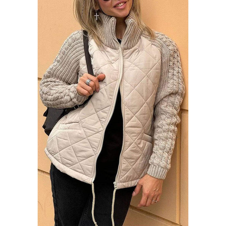 Women's Jacket – Quilted Knit Zip-Up