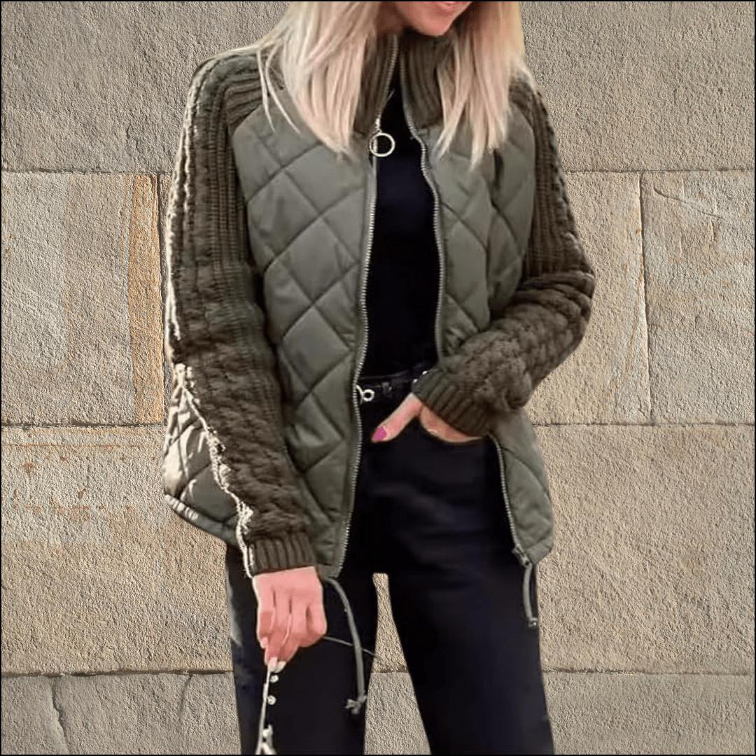 Women's Jacket – Quilted Knit Zip-Up