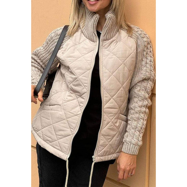 Women's Jacket – Quilted Knit Zip-Up