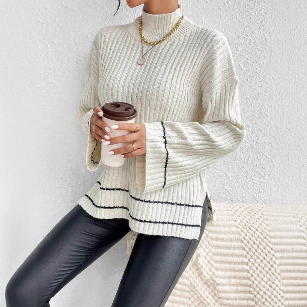 Women's Jumper – Ribbed Mock Neck