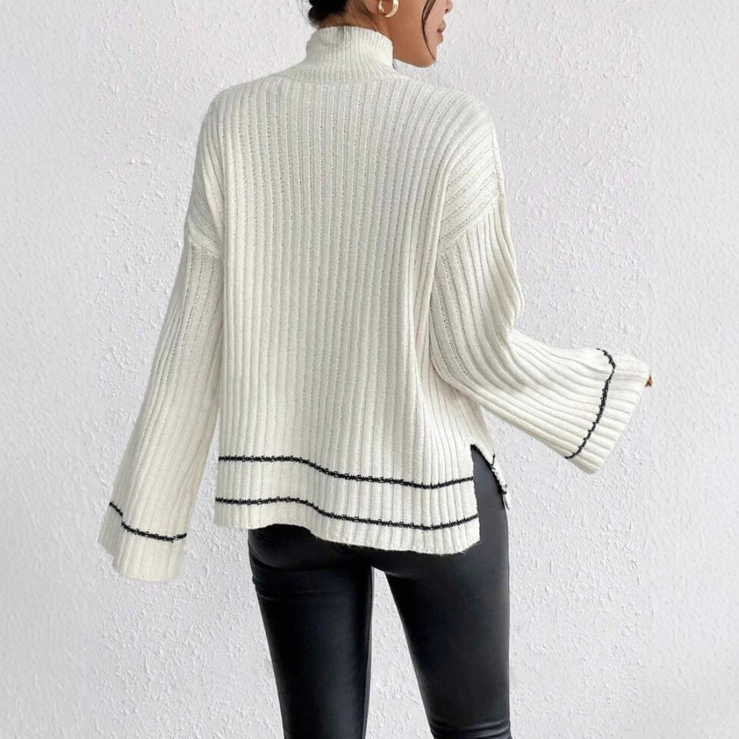 Women's Jumper – Ribbed Mock Neck