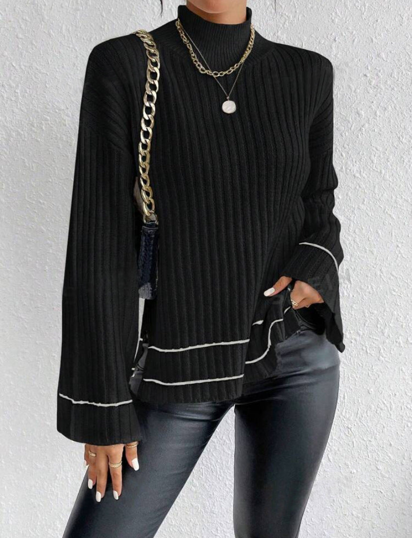 Women's Jumper – Ribbed Mock Neck