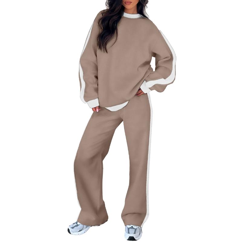 Women's Two-Piece Set – Striped Two-Piece Lounge Set
