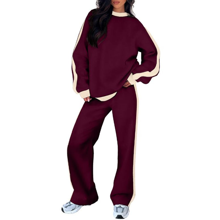 Women's Two-Piece Set – Striped Two-Piece Lounge Set