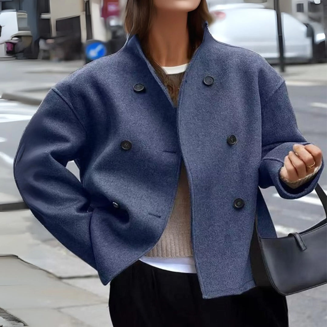 Women's Cosy Long Sleeve Stand Collar Coat