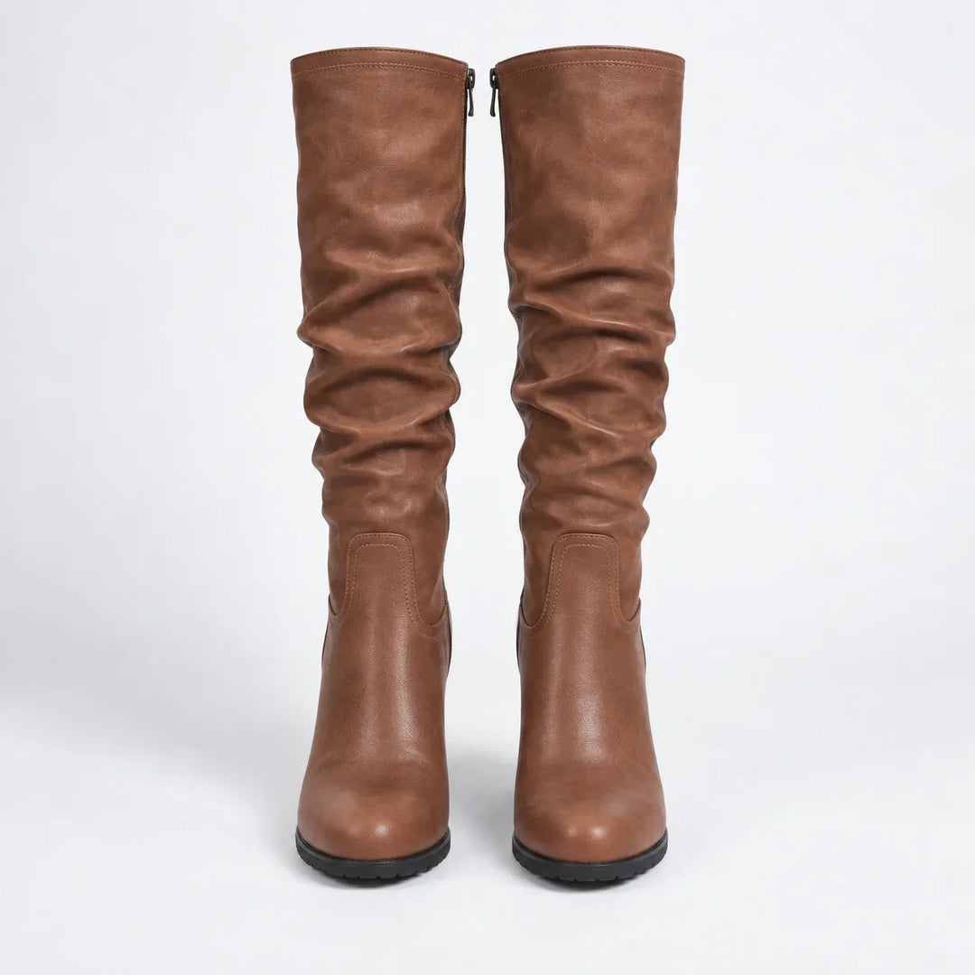Women's Knee High Winter Boots – Chunky Block Heel