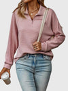 Women's Jumper – Ribbed Knit Half-Zip