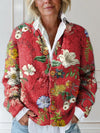 Women's Button-Down Floral Print Cardigan Sweater