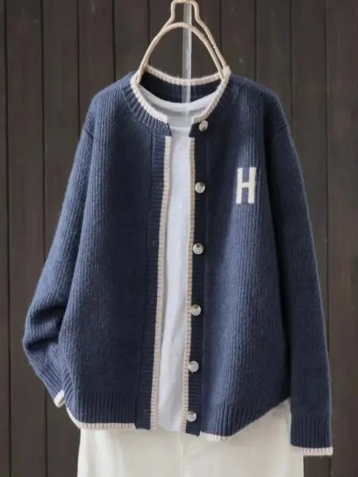 Women's Button-Down Ribbed Knit Cardigan