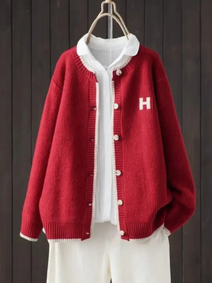 Women's Button-Down Ribbed Knit Cardigan