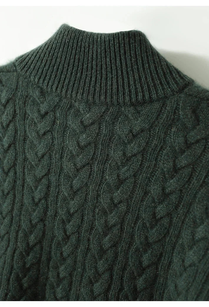 Women's Button-Up Cable Knit Sweater