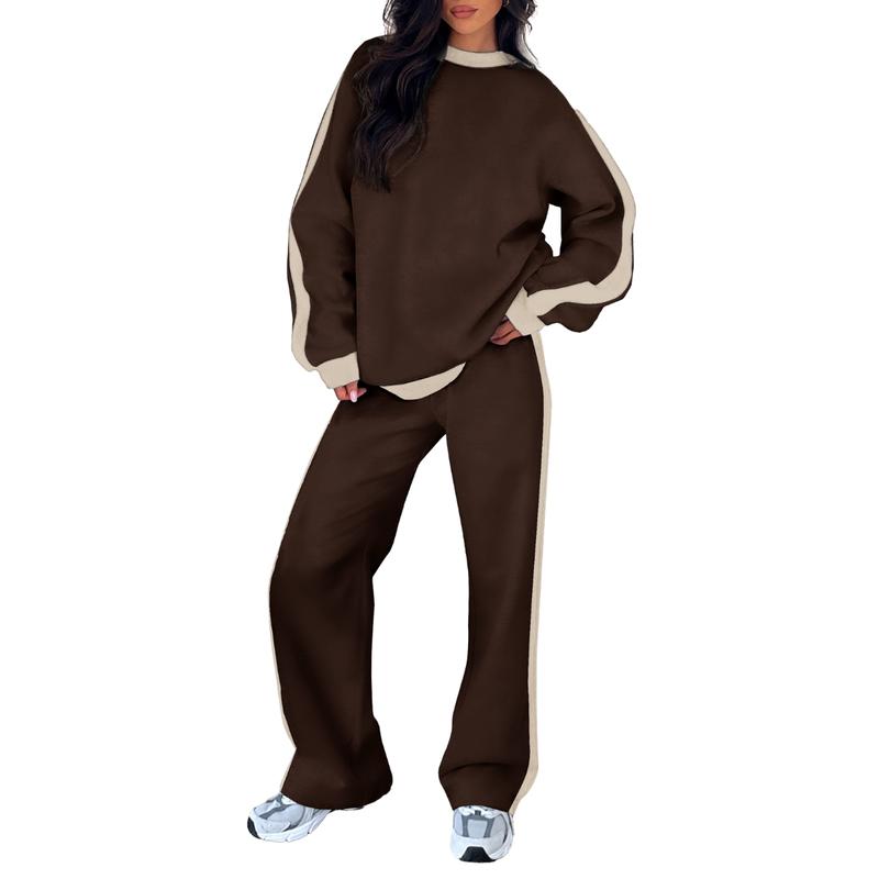 Women's Two-Piece Set – Striped Two-Piece Lounge Set
