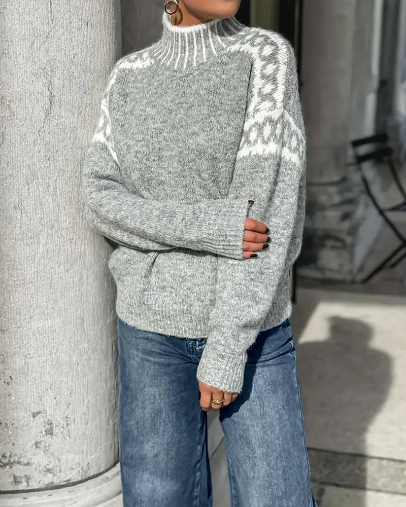 Women's Jumper – Fair Isle Crew Neck Knit