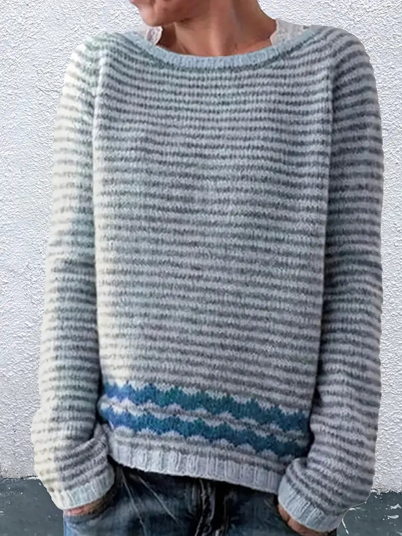 Women's Jumper – Striped Knit Sweater