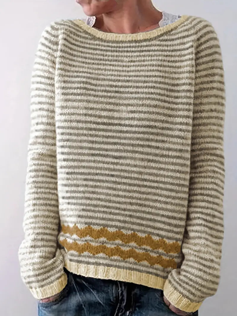Women's Jumper – Striped Knit Sweater