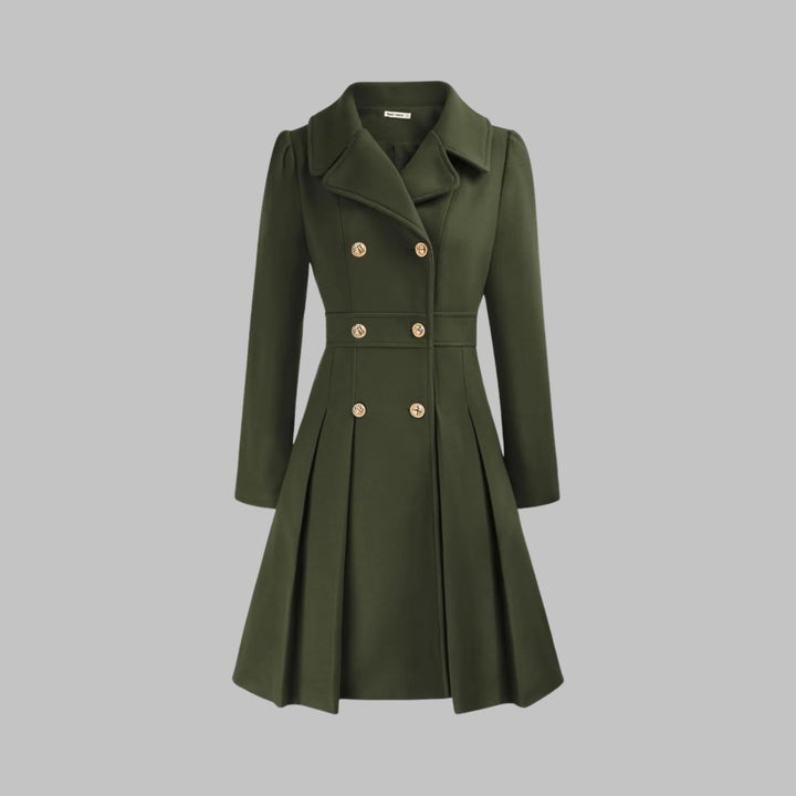 Women's Double Button Long Sleeve Coat