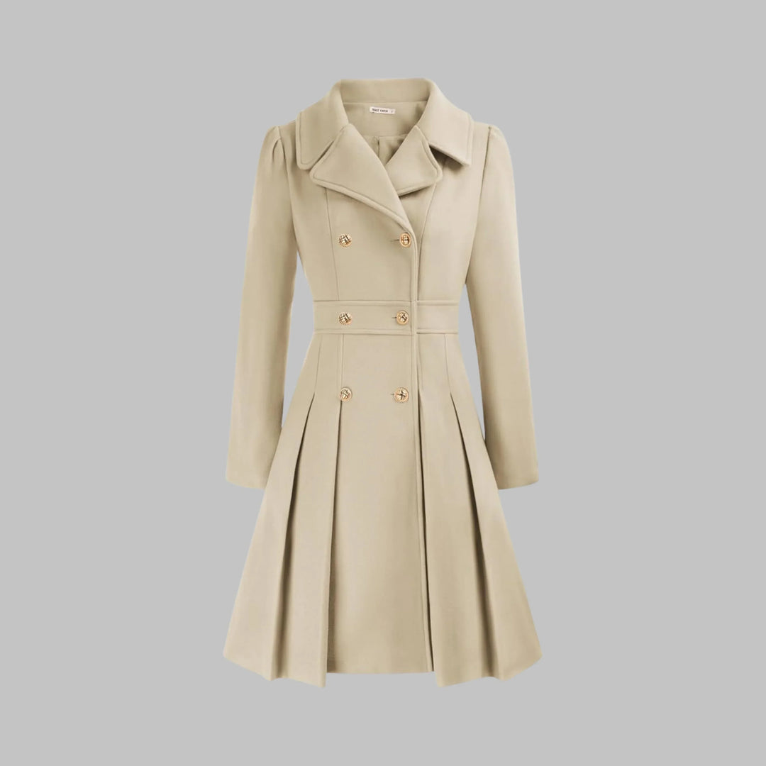 Women's Double Button Long Sleeve Coat
