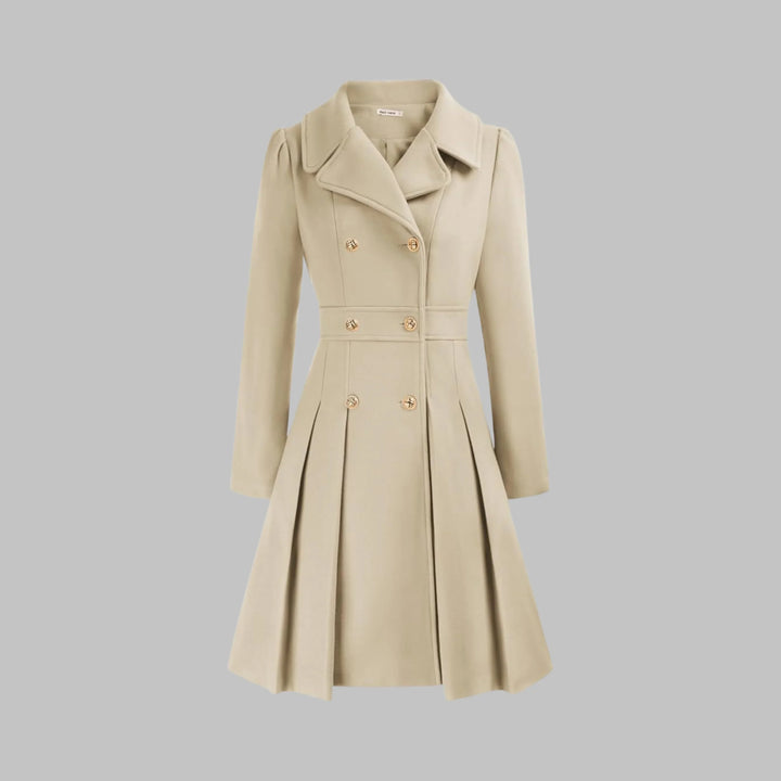 Women's Double Button Long Sleeve Coat