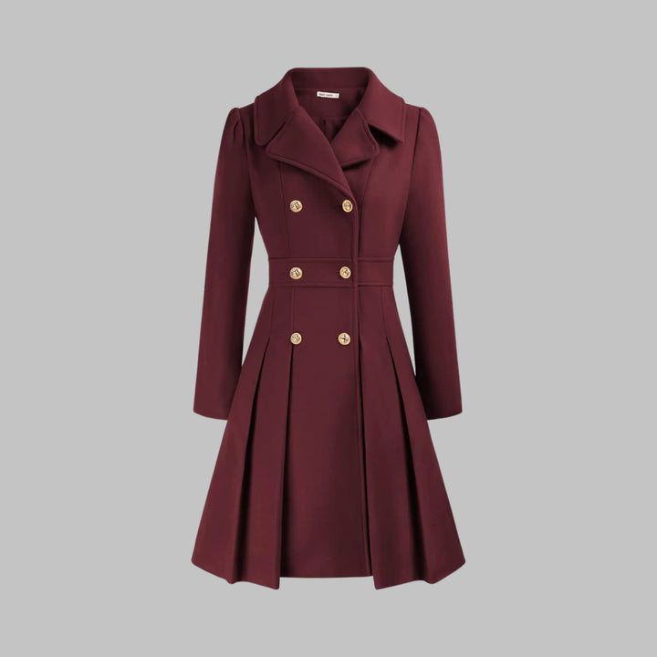 Women's Double Button Long Sleeve Coat