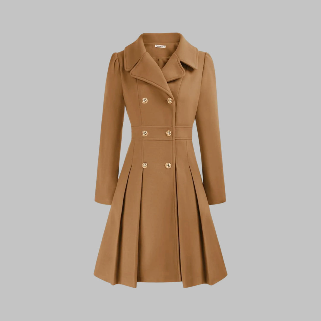 Women's Double Button Long Sleeve Coat