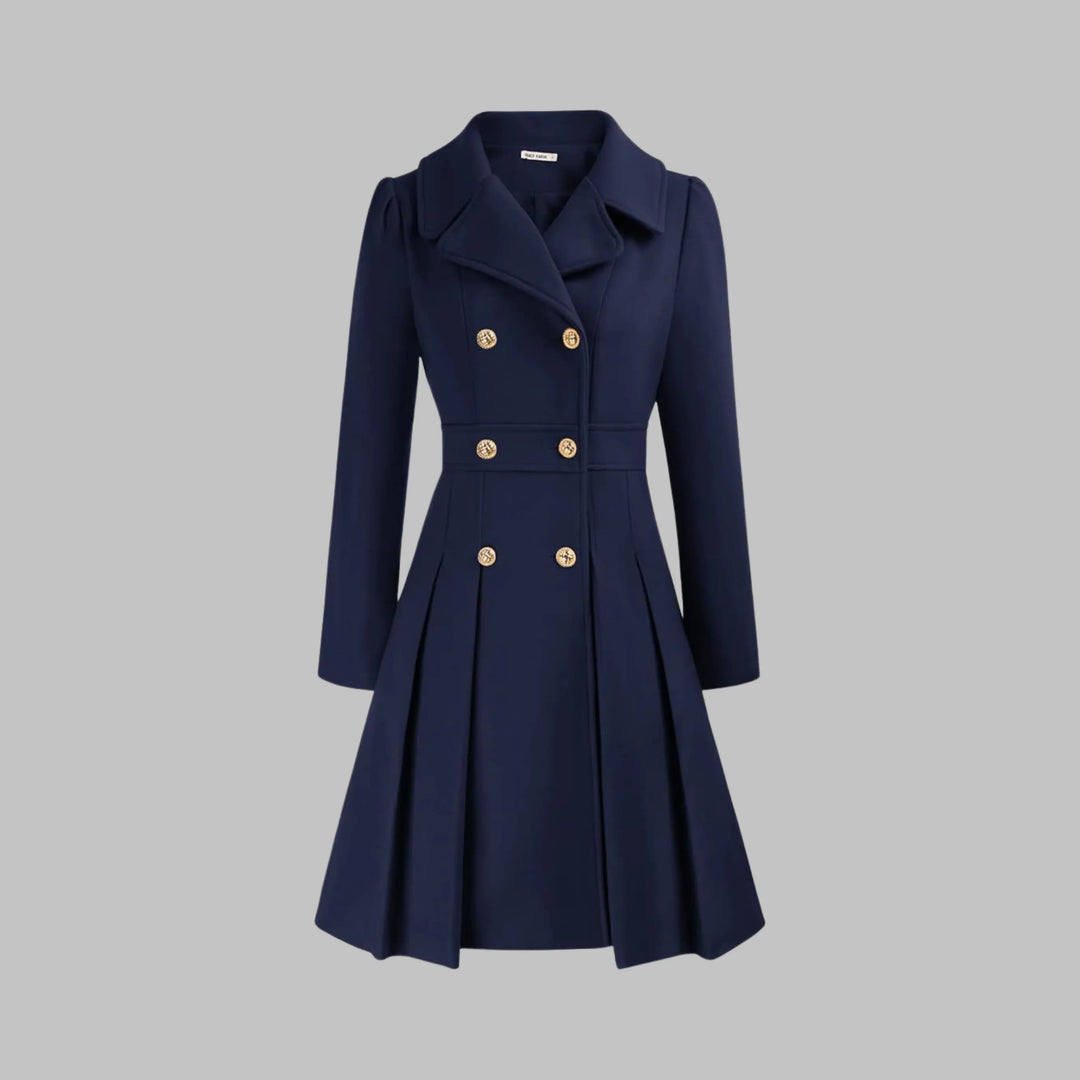 Women's Double Button Long Sleeve Coat