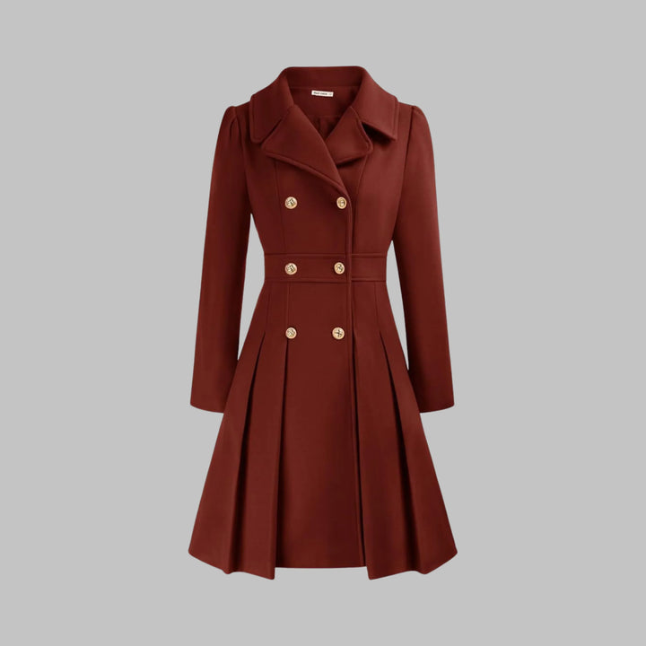 Women's Double Button Long Sleeve Coat