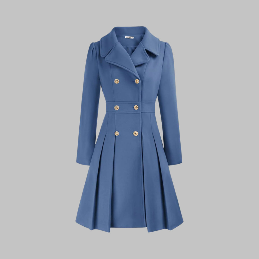 Women's Double Button Long Sleeve Coat