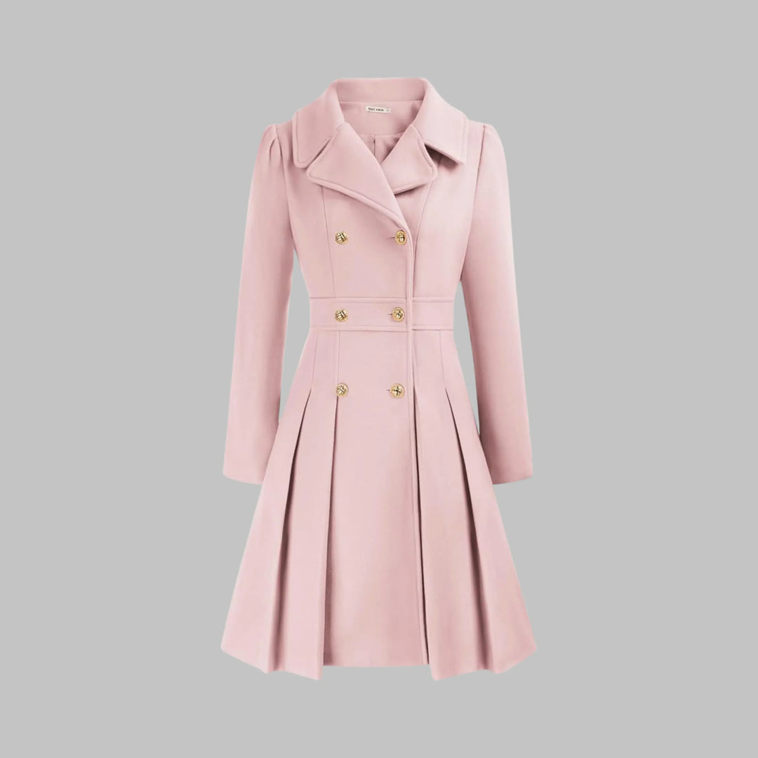 Women's Double Button Long Sleeve Coat