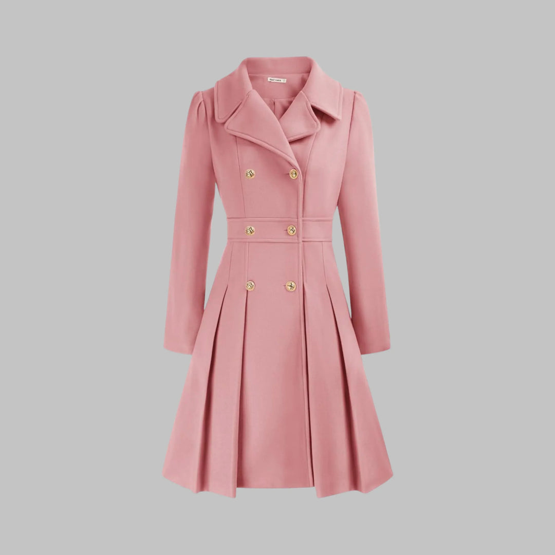 Women's Double Button Long Sleeve Coat