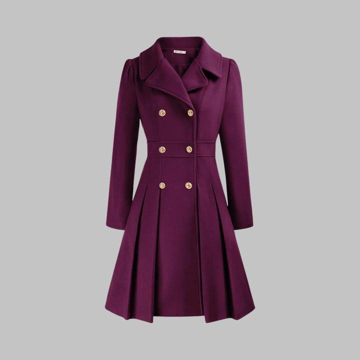 Women's Double Button Long Sleeve Coat