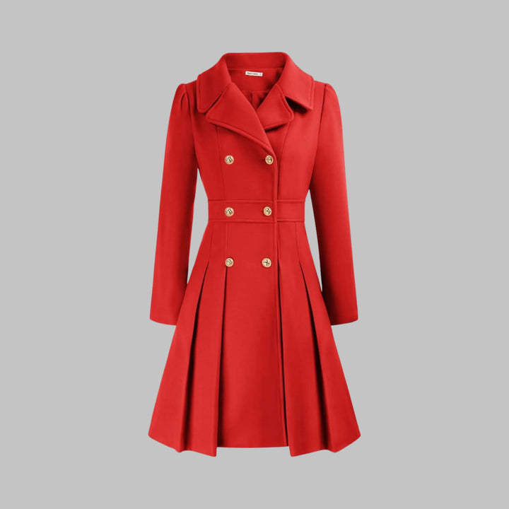 Women's Double Button Long Sleeve Coat