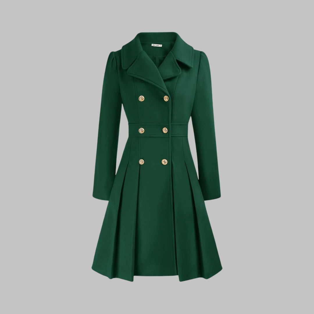 Women's Double Button Long Sleeve Coat