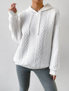 Women's Knitted Jumper, Cable Knit Oversized Hooded