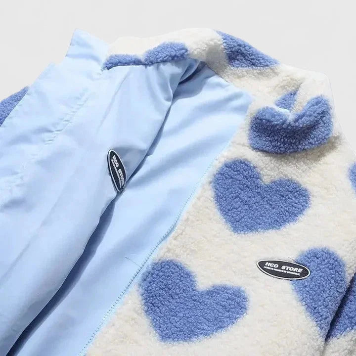 Women's Reversible Borg Zip-Up Fleece Jacket