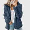 Women's Borg Zip-Up Hood Long Coat – Sherpa Fleece