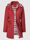 Women's Zip-Up Hood Parka – Drawstring Waist