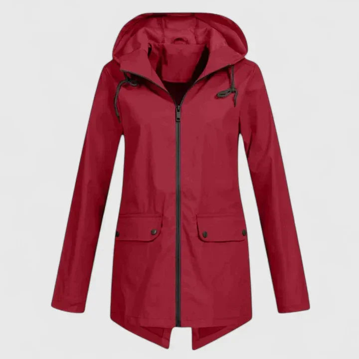 Women's Zip-Up Hood Parka – Flap Pockets