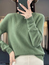 Women's Knit Crew Neck Jumper – Fuzzy Texture