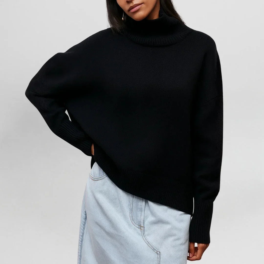 Women's Knit Roll Neck Jumper – Collar