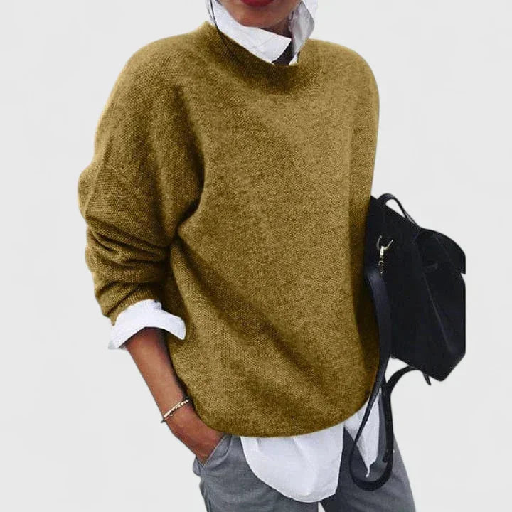 Women's Knit Crew Neck Jumper – Relaxed Fit