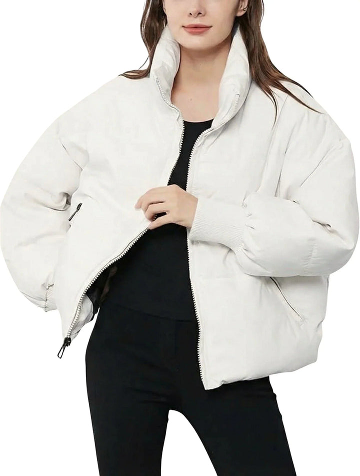 Women's Cropped Puffer Jacket – Zip